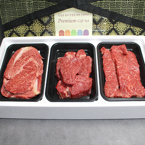 [한성가횡성한우]횡성한우 1등급 알뜰정육 혼합세트 22호 1.5kg(등심 500g,채끝등심 500g,안심 500g)