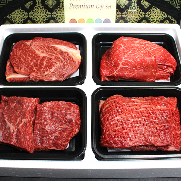 [한성가횡성한우]정품 횡성한우 명품프리미엄 혼합세트 5호 2.4kg(등심 600g,불고기 600g,국거리 600g,산적 600g)