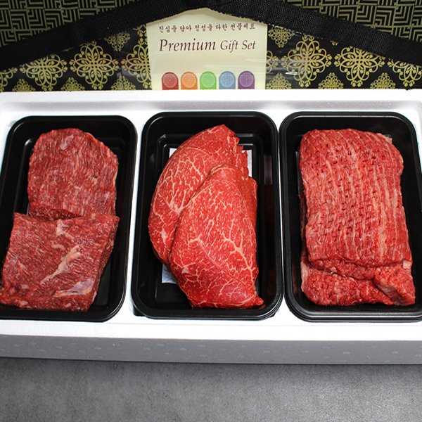 [한성가횡성한우]정품 횡성한우 명품프리미엄 실속세트 3호 1.2kg(불고기400g,국거리400,산적400g)