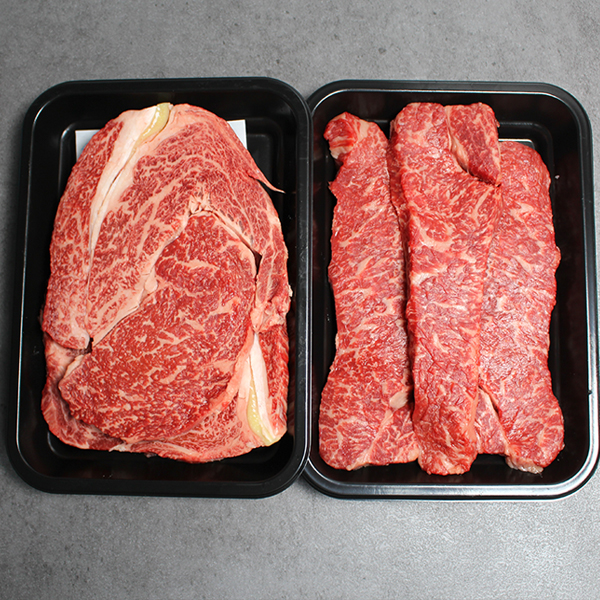 [한성가횡성한우]정품 횡성한우 명품프리미엄 구이세트 5호 1.2kg(등심 600g,채끝등심 600g)