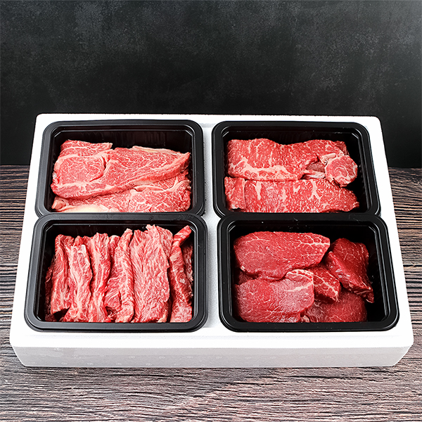 [한성가횡성한우]정품 횡성한우 명품프리미엄 구이세트 1호 2.8kg(꽃등심 700g,채끝등심 700g,안심 700g,특수부위 700g)