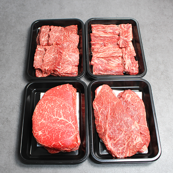 [한성가횡성한우]정품 횡성한우 1++등급 명품프리미엄 혼합세트 8호 2.4kg(로스용 600g X 2,불고기 600g,국거리 600g)